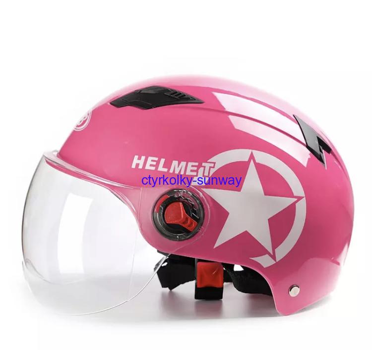 Retro helma STAR růžová