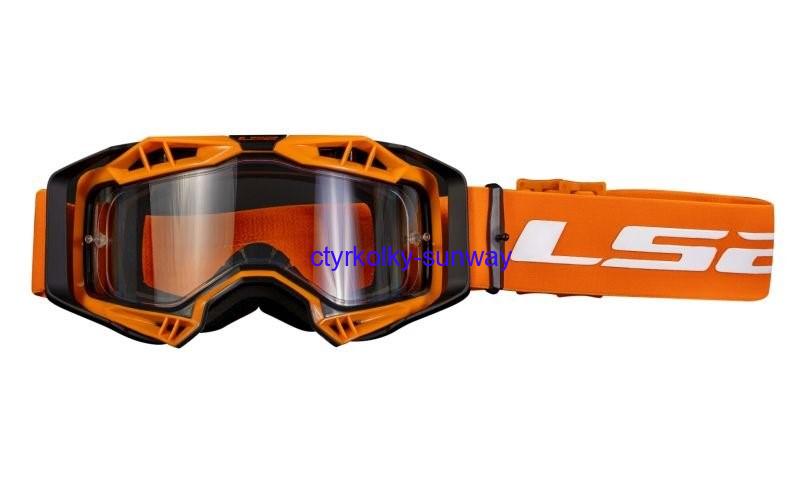 Brýle LS2 Aura průhledné oranžové