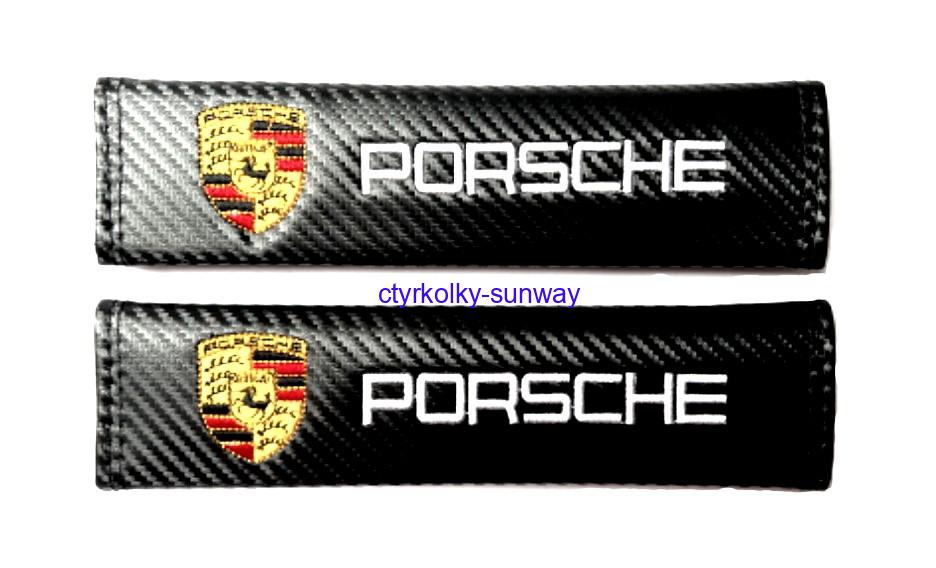 Set karbonových potahů - návleků na bezpečnostní pásy značky Porsche