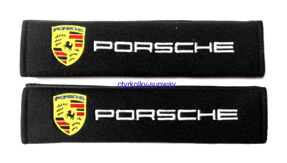 Set semišových potahů - návleků na bezpečnostní pásy značky Porsche