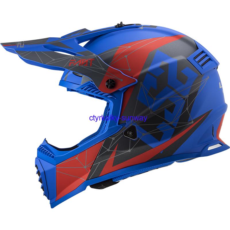 Moto helma ke krosu LS2 MX437 Fast Evo Alpha blue