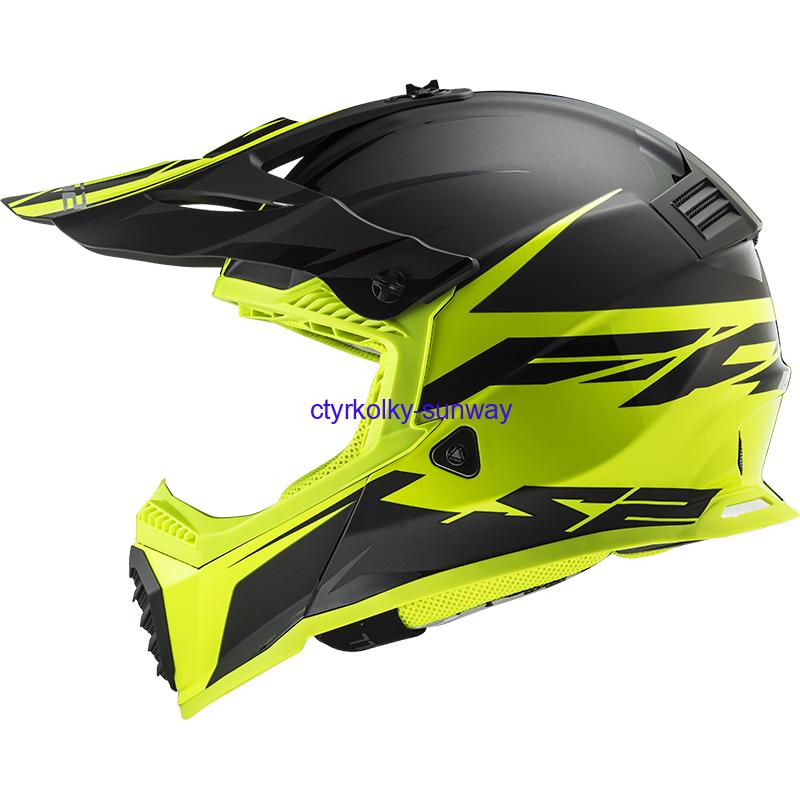 Moto helma ke krosu LS2 MX437 Fast Evo Roar black yellow