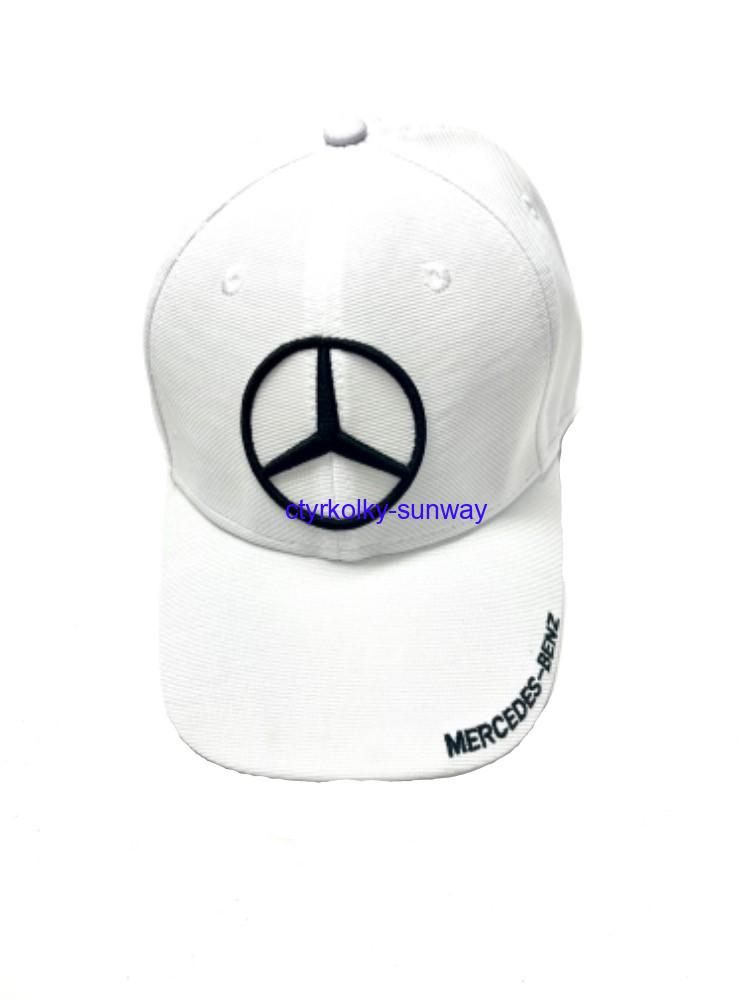 Čepice Mercedes bílá s logem na kšiltu