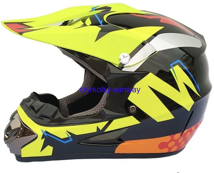 Motocrossová helma žlutá XTR