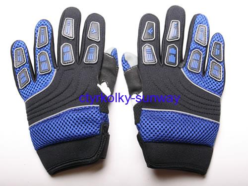 Motorkářské krosové rukavice blue