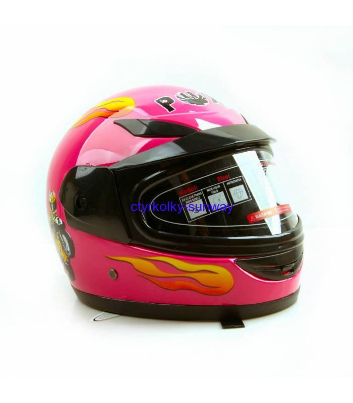 Integrální dětská moto helma PHX růžová