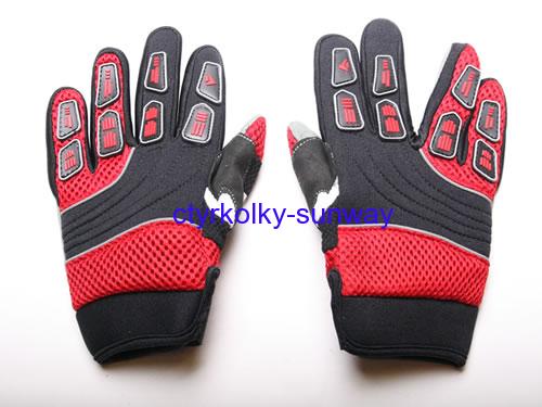 Motorkářské krosové rukavice red