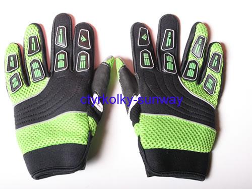 Motorkářské krosové rukavice green