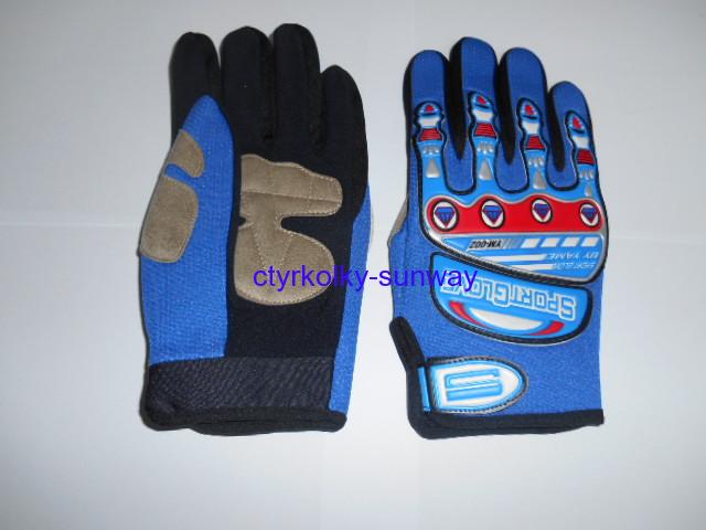 Krosové rukavice Sport modré