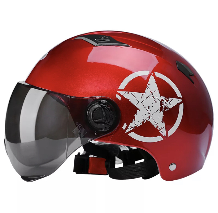 Retro helma STAR červená