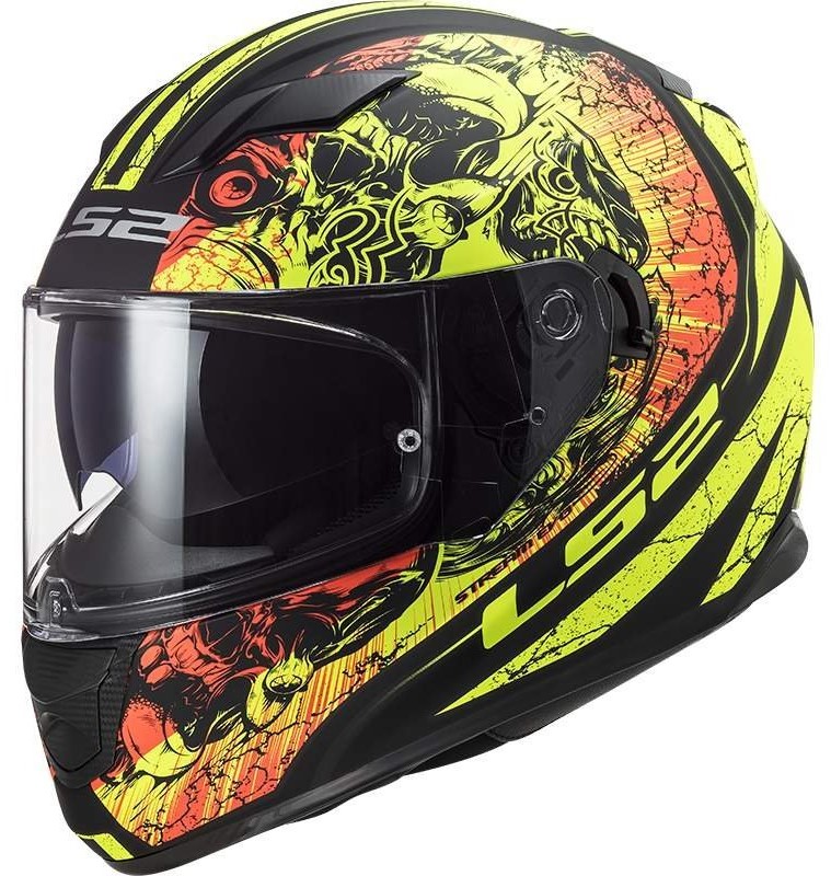 Integrální moto helma LS2 FF320 Stream Evo Throne black-yellow
