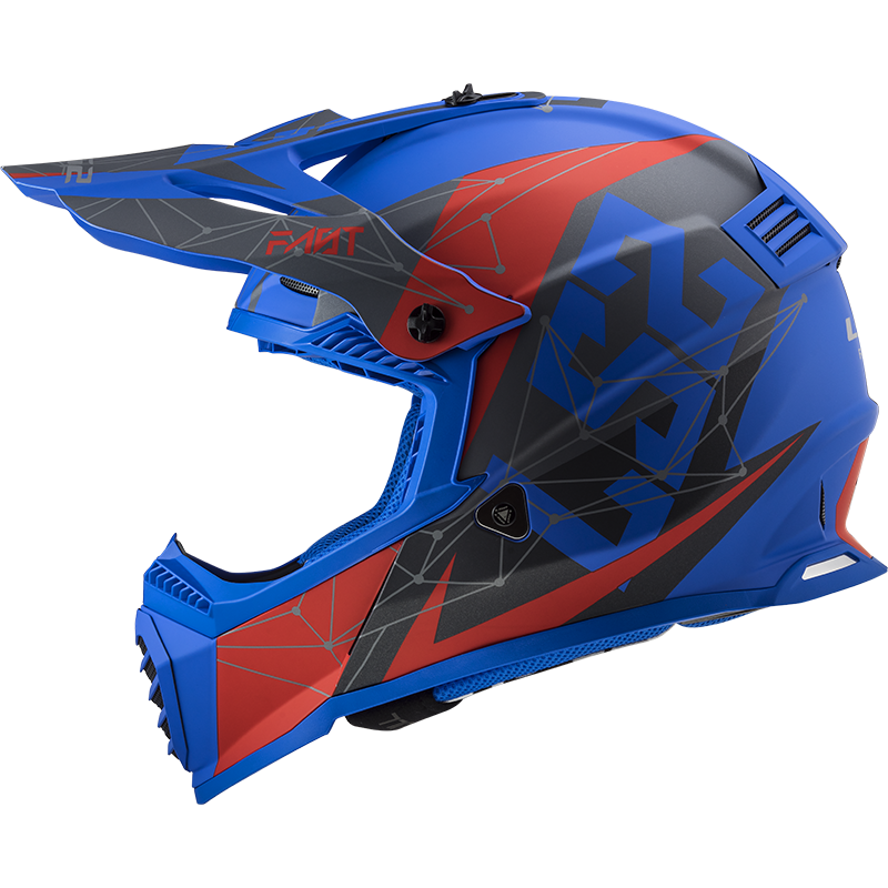 Moto helma ke krosu LS2 MX437 Fast Evo Alpha blue