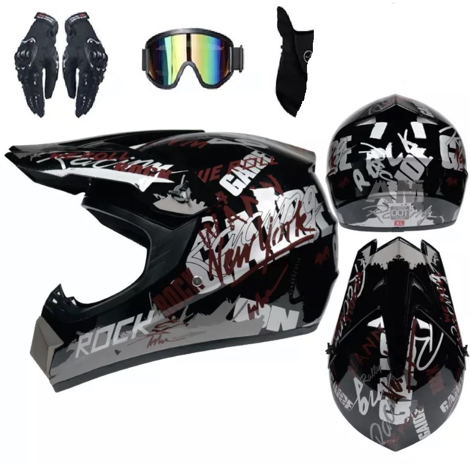 Helma pro motokros Rock Racing SET černá