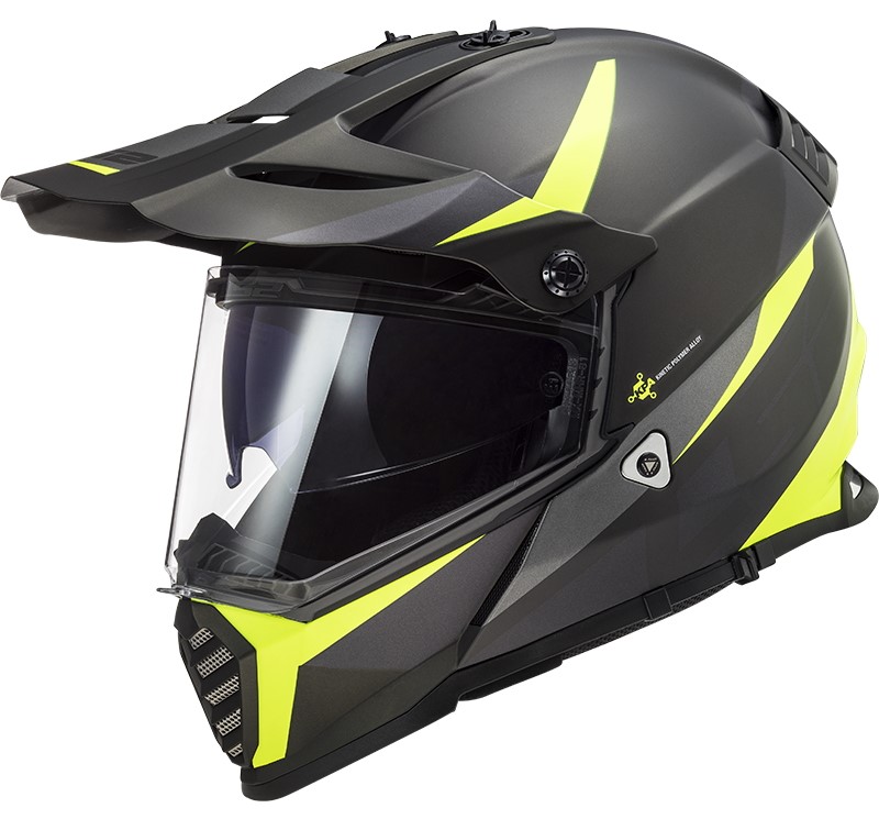 Enduro - cross helma LS2 MX436 Pionner Evo Router black/yellow