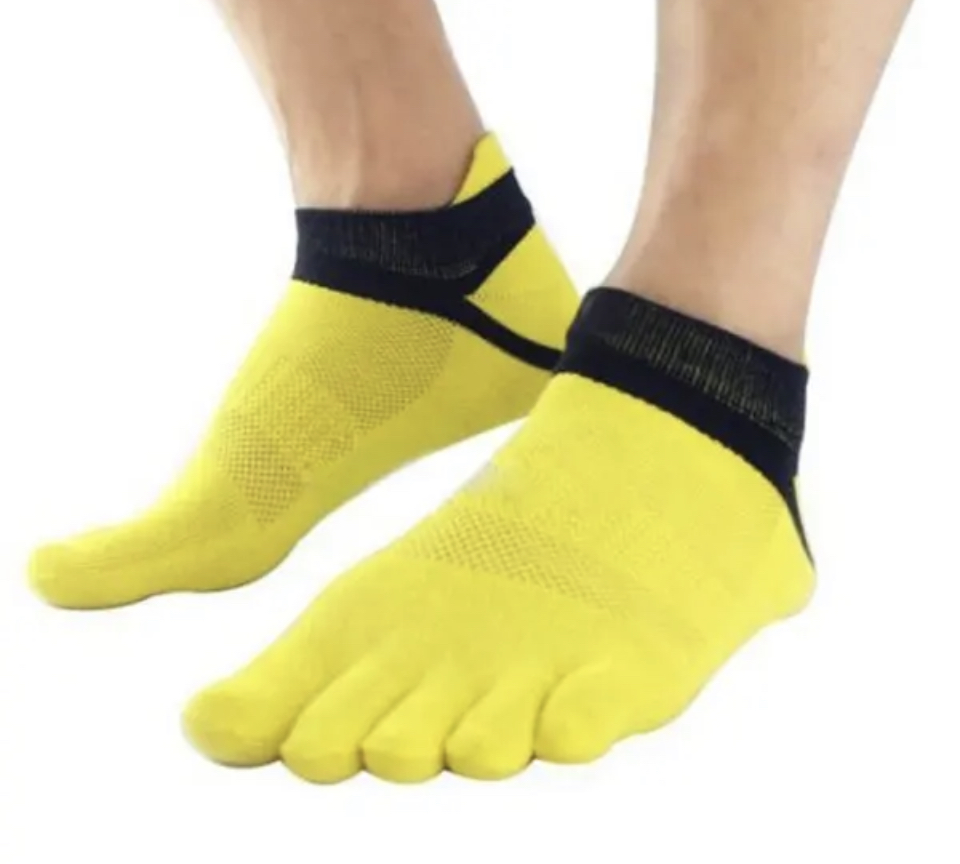 Žluté prstové ponožky vel. 38-45