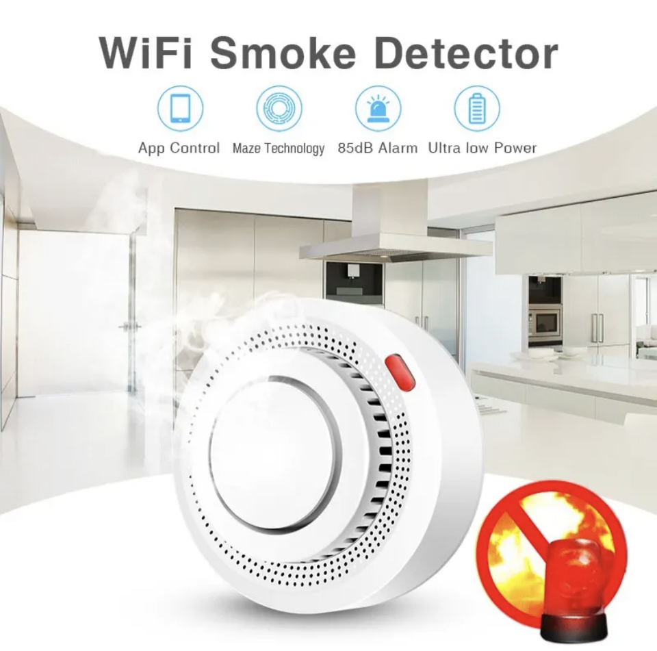 TUYA senzor detekce kouře a požáru Wifi pro chytrý dům