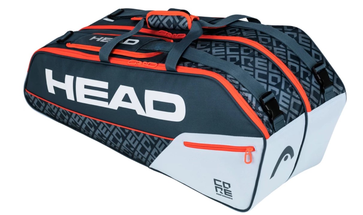 Taška na rakety HEAD Core 6R Combi grey orange