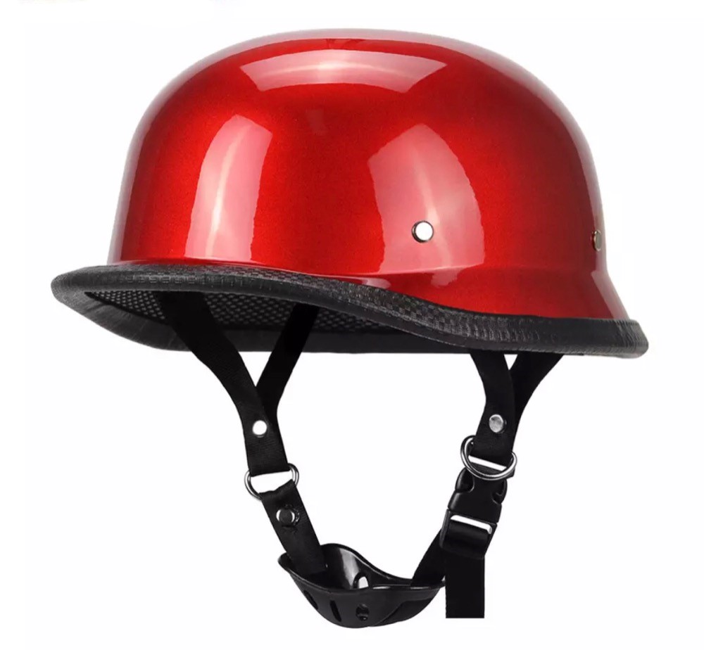 Retro německá helma červená