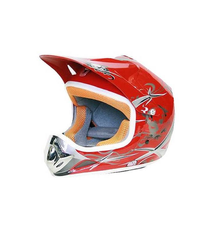 Dětská moto helma červené barvy