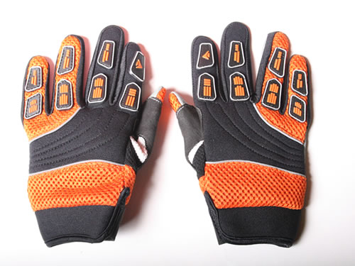 Motorkářské krosové rukavice orange